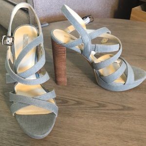BCBGeneration Light Blue Strappy Sandals 9